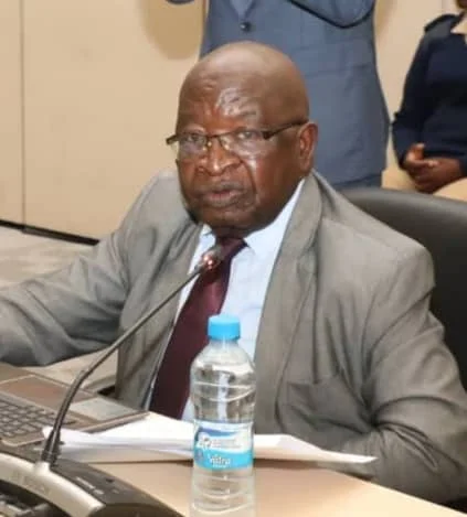 Chief Bunda Bunda making submissions at Mulungushi International Conference Center today.